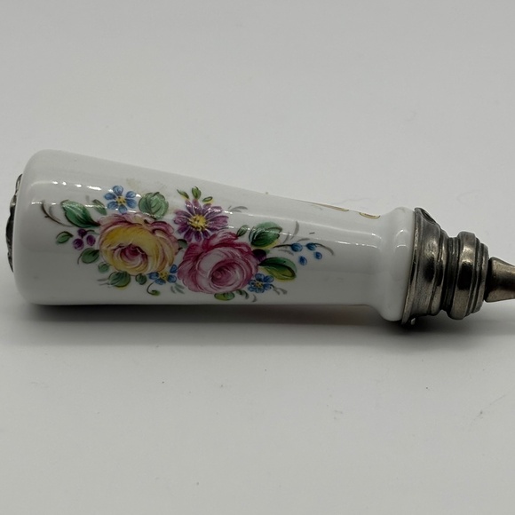 Limoges France Antique Porcelain Handpainted Letter Knife Matches Inkwell Marked - Picture 5 of 12